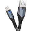 TIEMME Cavo usb Tiemme Dynlc120 Usb-A to Lightning 1.2m Nero/Grigio [3650]