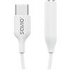 SAVIO Adattatore Savio AK-35 USB-C Mini Jack 3.5mm Bianco [AK-52]