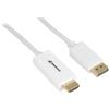 Sharkoon Cavo adattatore Sharkoon Displayport 1.2 a HDMI 4K Full HD 1080px 2m Bianco