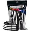CABLEMOD Cavo di alimentazione CableMod Classic ModMesh Cable Extension Kit 12+4 Series 45cm Bianco/Nero [CM-PCAB-16P3KIT-NKKW-3PK-R]