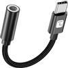 Techly Cavo Techly adattatore per cuffie USB-C jack audio 3.5" Nero