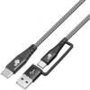 TB Cavo di ricarica TB 2in1 da Usb A/C masc ad Usb-c 60W 1.2m Nero [AKTBXKUCTOA120B]