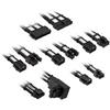 KOLINK Kit prolunghe cavi intrecciati Kolink Core Pro Adattatore 90 gradi 12V-2x6/3pettini per cavo/8 cavi Tipo1 Nero/Bianco