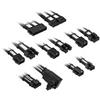 KOLINK Kit prolunghe cavi intrecciati Kolink Core Pro Adattatore 90 gradi 12V-2x6/3pettini per cavo/8 cavi Tipo2 Nero/Bianco