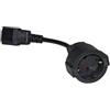 Link Cavo adattatore di alimentazione Link presa schuko tedesca Femmina IEC C14 Maschio 15cm Nero [LKADSK]