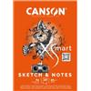 Carta liscia Canson Xsmart a grana fine per disegnare A4 50 fogli 90g/m2 Bianco [C32250P003]