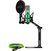 Rode Microfono a treppiede Rode NT1 Signature con braccio da desktop studio+cavo XLR 6m/48V/20000kHz/142dB/Verde chiaro [BUROINT1GN]