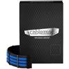CableMod C-Series Pro ModMesh Sleeved 12V-2x6 12VHPWR Dual StealthSense Cable Kit for Corsair RMi, RMx (Black Label) - schwarz/blau