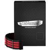 CableMod C-Series Pro ModMesh Sleeved 12V-2x6 12VHPWR Dual StealthSense Cable Kit for Corsair RMi, RMx (Black Label) - schwarz/rot