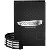 CableMod C-Series Pro ModMesh Sleeved 12V-2x6 12VHPWR Dual StealthSense Cable Kit for Corsair RMi, RMx (Black Label) - schwarz/weiß