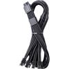 CABLEMOD Cavo PCIe CableMod C-Series Pro ModMesh 12V-2x6 Guainato da 16 pin a 4x 8 pin per PSUs Corsair Tipe 4/3 60cm Nero [CM-PCSR-16P4-N60KK-5PK-R-SS]