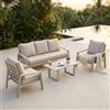 MIlani Home PERCY - salotto da giardino in alluminio 5 posti