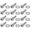 ECSiNG 12 Set Di Viti Per Supporto Da Parete Per TV M8x30mm In Acciaio Inossidabile Con Guarnizione M8x16x1mm Compatibile Con Samsung UE40J/48J/55J