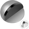 ECOSEAO 1 pezzi Fermaporta da Pavimento Adesivo, Fermaporta da Pavimento in Acciaio Inox, Ferma Porta da Pavimento con Paraurti in Gomma, Fermaporte per Tutti i Pavimenti Duri(Argento)