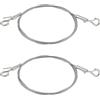 Sibba 2 funi in acciaio inox con gancio, corda per foto da appendere a specchio, 2 m, accessori da appendere, corda in acciaio inox, per appendere immagini, lavagne pubblicitarie, pannelli, lampada