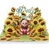 CUT POPUP.COM CUTPOPUP Biglietto di Auguri di pronta Guarigione, Biglietto con Girasole e Orso, Biglietti di Auguri 3D di pronta Guarigione per Moglie, Marito, Amici, Mamma, Nonna (Sunflower Bouquet MD) US8-SD254IT