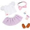 Our Generation Sweet Wishes, outfit di compleanno per bambole da 46 cm | Con top, gonna, fascia, scarpe, cupcake e scatola regalo con nastro, Outfit per cupcake di compleanno, 5+ anni