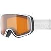 uvex scribble LG, maschera da sci Unisex bambino, white/lasergold-clear, one size