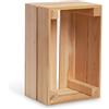 PINEEA cassette legno piccole - cassetta di legno 30x20x15 - Naturale Multifunzionali Decorative - Per Frutta, Verdura, Vino o Libri (1 Pezzi)