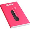 Lamy Pico - Penna a sfera rosa fluo, set regalo - Innovativo Pocket Pen Kuli - 1 clic per full-size - Cassa in metallo e tratto M - con custodia in vera pelle & Compactmine M 22 in nero