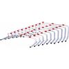 Vivisport Set da 10 ostacoli Ostacolini over in acciaio verniciato bianco con fasce rosse, tubo rotondo diam. 25 mm. Vivisport