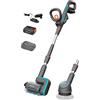 Gardena Spazzola Multifunzione A Batteria AquaBrush Universal 04/18V P4A Set Pronto All'Uso: Esterno, Per ogni superficie, Profilo delle spazzole, Controllo con un solo tocco, Senza fili (14842-20)