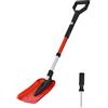 VEVOR Pala da Neve per Vialetto, Pieghevole in Lega di Alluminio Leggero da 22 cm con Manico a Forma di D, Regolabile 910-1020 mm, Riduce gli Sforzi alla Schiena per Giardino, Auto, Campeggio