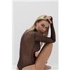 Intimissimi Body Collo Alto In Tulle Marrone