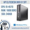 HP PC DESKTOP HP EliteDesk 800 G1 SFF Cpu i5-4570 Ram 16gb DDR3 SSD 240gb GRADO A-