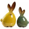SIXRUN Figurine di Coniglio in Ceramica, Robusta Scultura di Coniglietto per Decorazioni Pasquali Decorazione per Casa e Ufficio 9,5 X 6 X 15 Cm (#1)