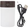TOPINCN Mini Umidificatore da 260 Ml con 7 Colori a LED LED Light Legno di Scrivania in Legno per Camera da Letto, Ufficio e Auto (Grana di legno scuro)