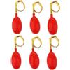 Opemg 6 giochi di squirt d'acqua anello spray giochi complicati parodia pesce d'aprile scherzi difficili giochi di bavaglio e scherzi pratici novità e bavaglio rosso