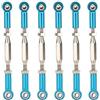 Dilwe Tiranti RC, tiranti servocomandi in Alluminio Regolabili 81mm compatibili con Camion RC 1/10. 6PCS(Blu)