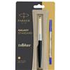 Parker Penna a sfera Parker Galaxy GT bordo oro RollerBall corpo nero inchiostro blu...
