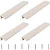 MOROBOR 4 Pz Maniglie a Bordo per Dita Grigio Cashmere, Maniglie a Scomparsa in Lega di Alluminio Stile Moderno per Cassetti Casa Cucina Porta Armadio/150mm