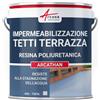 ARCANE INDUSTRIES Guaina liquida per terrazzi, Guaina impermabilizzante ARCATHAN - 4 kg Grigio - ARCANE INDUSTRIES