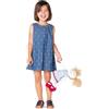 burdastyle Burda Cartamodello Abito 9420 - Abito - Multicolore - Super Facile - Stampa Mix - Orlo Glamour - Con Tasche - Con Frangia A Fondo D'oro