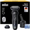 Braun Rasoio Elettrico, Series 5, Con Stazione SmartCare, Accessori EasyClick, 52-N7200cc, Nero