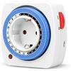 Garza Mini Presa Timer Analogico 24 Ore per Interni 3680 W