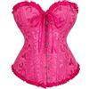 Vrapo, bustino corsetto da donna | Guêpière overbust con lacci, reggipetto in pizzo, Viola viola., M