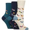 SOCK SHOP GENTLE GRIP Sockshop - 6 paia di calzini da donna in cotone, impugnatura delicata, taglia 4-8, Sono una persona cane, 4-8