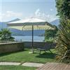 Greenwood Ombrellone quadrato 3 x 3 mt. fusto antracite di Greenwood