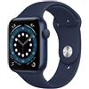 Apple Watch Series 6 Alluminio 44 mm (2020) | GPS | blu | Cinturino sportivo blu scuro - buono