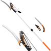 Outsunny Seghetto Manuale 2-in-1 con Asta Telescopica in Alluminio da 2-3 m, Sega da Potatura e Cesoie con Blocco di Sicurezza | Aosom Italy