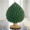 Ceramiche di Caltagirone Sofia Pigna Artigianale in Ceramica di Caltagirone h 15/40 cm — Verde e Arancio - Modellato Verde e Arancio / 15 cm