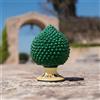 Ceramiche Sofia Stand Pigna Artigianale in Ceramica di Caltagirone — Decoro Sicily - Linea Verde e Arancio / 35 cm