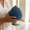 Ceramiche di Caltagirone Sofia Pigna Artigianale in Ceramica di Caltagirone h 15/40 cm — Mono Blu - 15 cm / Linea Mono Blu