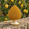Ceramiche di Caltagirone Sofia Pigna Artigianale in Ceramica di Caltagirone h 15/40 cm — Giallo e Arancio - 35 cm / Senape