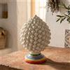 Sofia Ceramiche Comp Pigna Artigianale in Ceramica di Caltagirone — White and Color - 40 cm / White and Color
