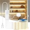 CHNMALITAI Striscia LED COB da 12V,6 pezzi,luce bianca calda,con dimmer a contatto e a mano,per armadio,vetrina,cucina (2M, Bianco Caldo)